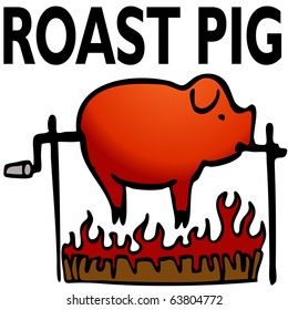 An image of a roasted pig.