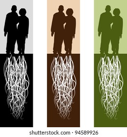 An image of a rooted married couple.