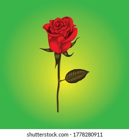 image of a rose vector 