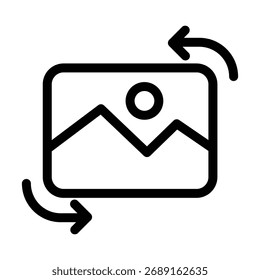 imagem girar ícone de contorno vetor design bom para web ou aplicativo móvel