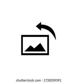 Image Rotation, Turn Photo, Turning Picture. Flat Vector Icon illustration. Simple black symbol on white background. Image Rotation, Turn Photo sign design template for web and mobile UI element