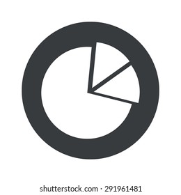 Image of round diagram in black circle, isolated on white
