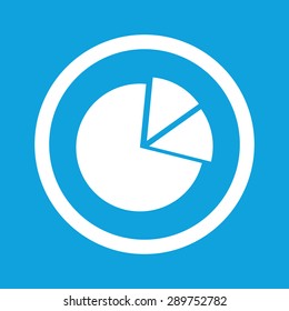 Image of round diagram in circle, isolated on blue