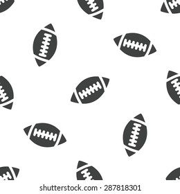 Image of rugby ball, repeated on white background