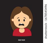Image of sad face. Face with expression.
