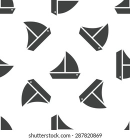 Image of sailing ship, repeated on white background