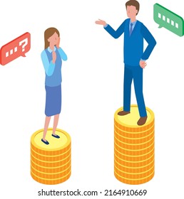 Image of salary gap between men and women