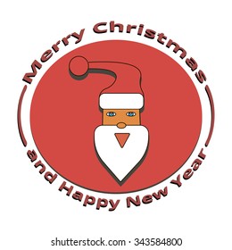 the image of Santa Claus at Christmas and New Year, on a white background