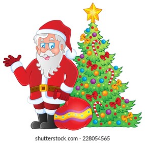Imagen con tema 7 de Santa Claus - ilustración vectorial eps10.