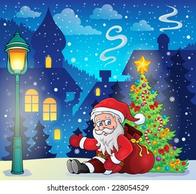 Image with Santa Claus theme 8 - eps10 vector illustration.