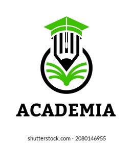 The image says "ACADEMIA". Can be used for logos or for any graphic purposes. 100% editable.