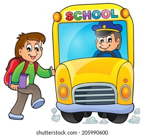 Image with school bus theme 5 - eps10 vector illustration.