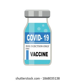 Image science virus vaccine. Illustration medical vaccine icon in flat style
