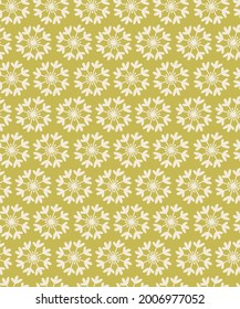 Image of a seamless snowflake flower background pattern.Seamless pattern with decorative ornament flower pattern for spring