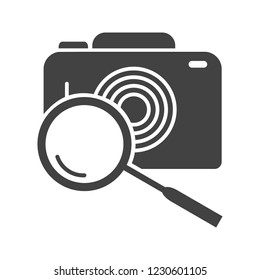 Image search Glyph black icon