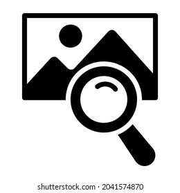 image search glyph design, SEO and web flat design for mobile concepts and web apps. Collection of modern infographic logo and pictogram.