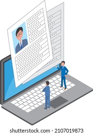 Imagen de selección de recursos humanos con currículum