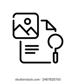 Image SEO Icon Vector Illustration with Line Style