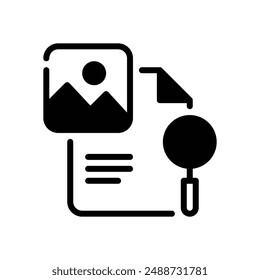 Image SEO Icon Vector Illustration with Solid Black Style