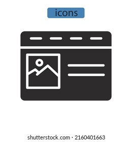 image seo icons  symbol vector elements for infographic web
