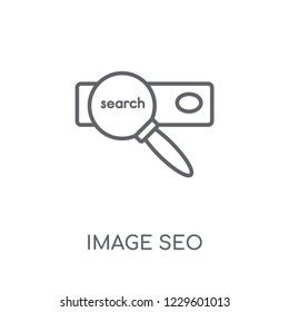 Image SEO linear icon. Modern outline Image SEO logo concept on white background from Programming collection. Suitable for use on web apps, mobile apps and print media.