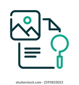 Image Seo With Two Color Style Icon Vector