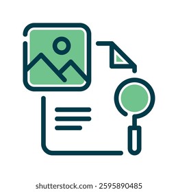 Image Seo With Two Tone Style Icon Vector