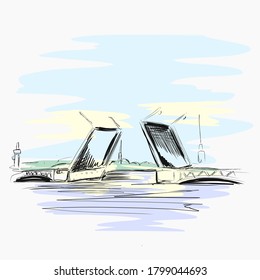 Das Bild der getrennten Brücke ist grafisch