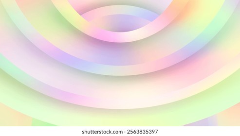 The image is a series of multi-colored 3D stripes, made in vector format. The stripes create a smooth gradient and a modern design, adding depth and dynamics.