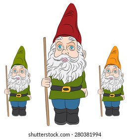 An image of a set of lawn gnomes.