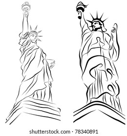 An image set statue liberty drawings 