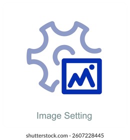 Image Setting and configuration icon concept