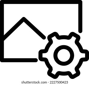 Image setting  Vector Icon which is suitable for commercial work and easily modify or edit it
