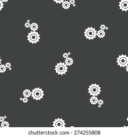 Image of several gears repeated on grey background