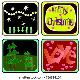 The image of several objects inside the framework.