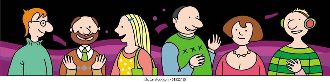 Imagem de várias pessoas que falam