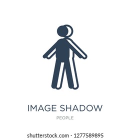 image shadow icon vector on white background, image shadow trendy filled icons from People collection, image shadow vector illustration