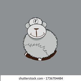 Image of a sheep, caricature