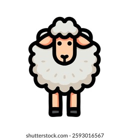 Image of a sheep, sheep icon, sheep logo, vector design illustration with a white background.