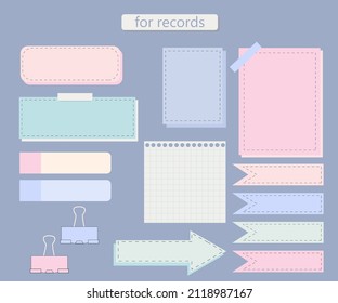 image of sheets for records in different colors