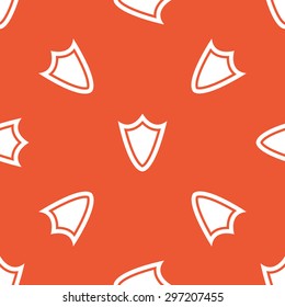 Image of shield, repeated on orange background