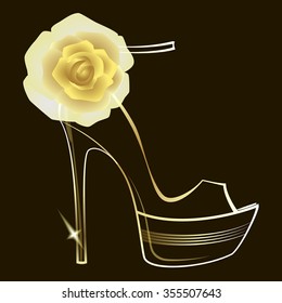 image of shoes with a decorative flower