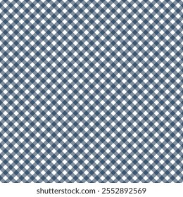 The image showcases a classic gingham checkered pattern in soft teal and white. The design consists of diagonal crisscrossing lines that form evenly spaced squares, creating a symmetrical grid. This p