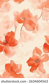 The image showcases a close-up view of vibrant flowers, highlighting their intricate petals and natural beauty. This artwork captures the essence of floral life in a striking manner.