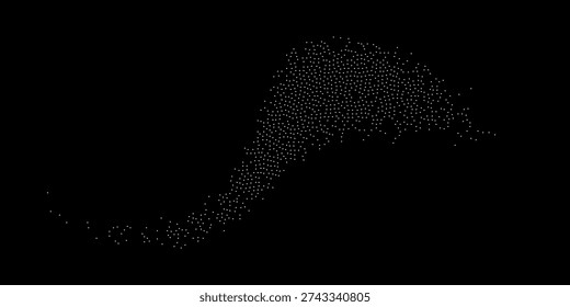 The image showcases a dense cluster of stars, each twinkling with a bright light against a stark black background, creating a captivating celestial spectacle.