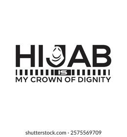 The image showcases a professional and elegant logo design featuring the word "HIJAB" in bold, stylish typography. The letter "J" is creatively designed to resemble the silhouette of a hijab,