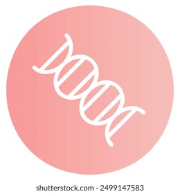 The image showcases a simple line drawing of a DNA helix, a double helix structure that carries the genetic instructions of a living organism.