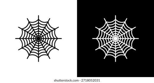 La Imagen muestra un diseño de telaraña contra un fondo dividido de blanco y negro.