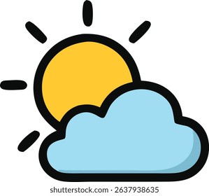 The image showcases a stylized depiction of weather conditions