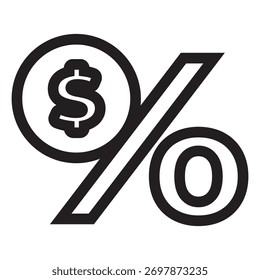Das Bild zeigt eine Reihe vertikaler Finanzsymbole, die Konzepte wie Währung, Bankwesen, Investitionen, Ersparnisse, Zinsen und Finanzschutz darstellen.